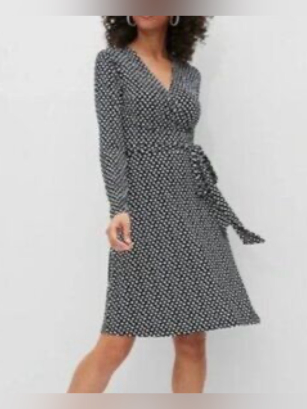 Banana Republic Patterned Long Sleeve Wrap Dress
